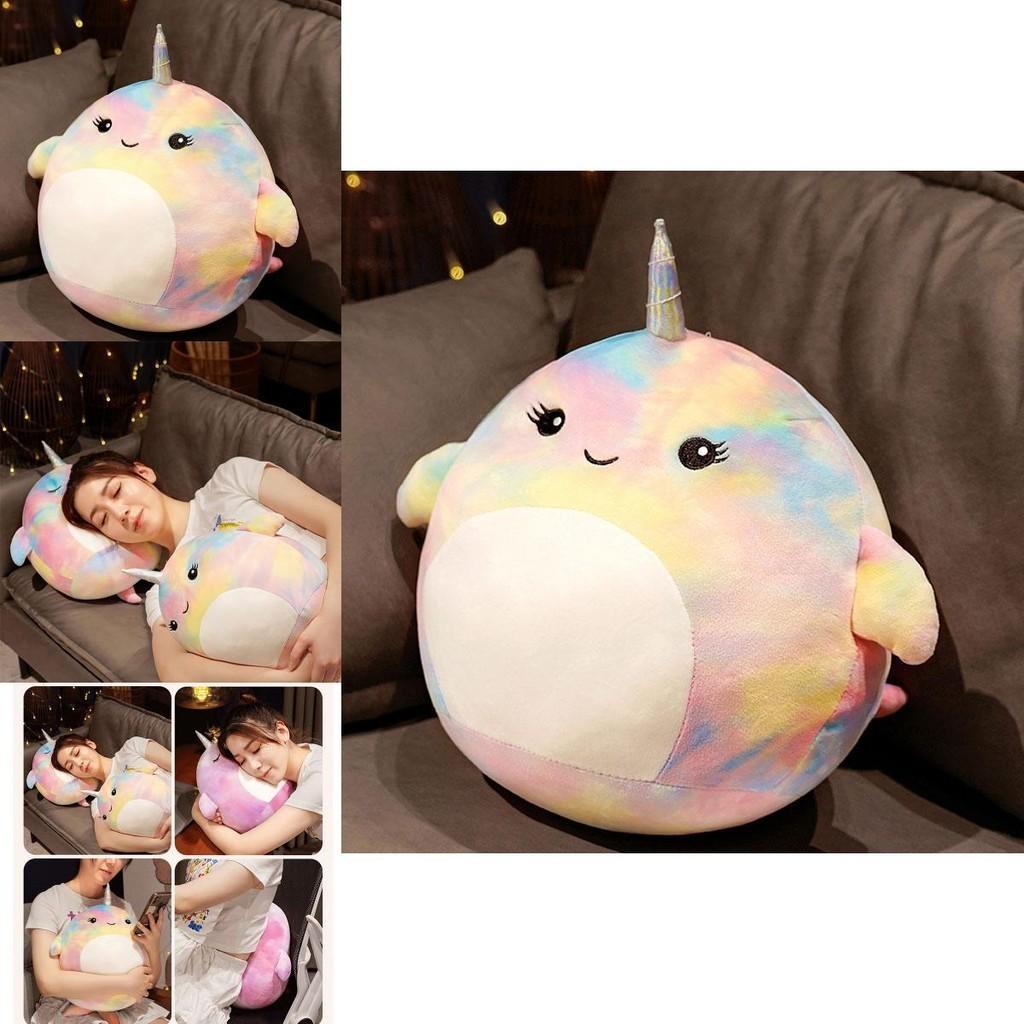 Squishmallow Cartoon Whale Pillow Plush Toy Collectible With Elastic Crystal Velvet In Purple/lavender Small/large Size Pp Cotton Stuffed