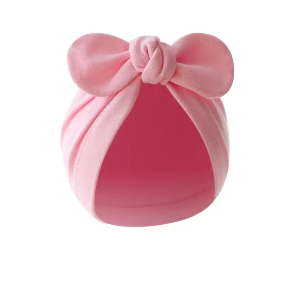 New fashion children's rabbit ear bow multi-color soft baby fetal hat baby spring and autumn hat