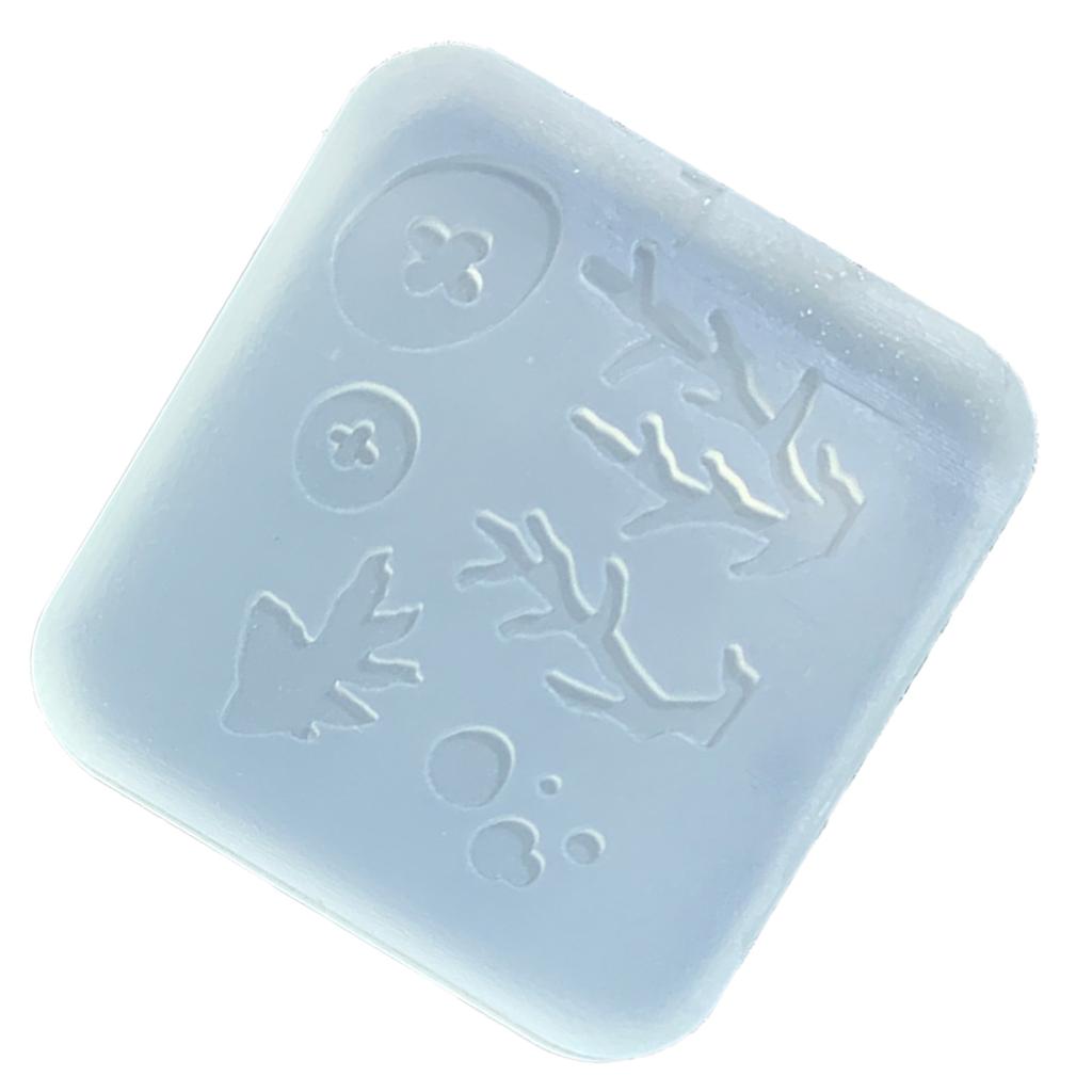 Formă flexibilă din silicon pentru meșteșuguri Y. Forme din rășină epoxidice ușor de curățat, în formă de pește/coral, decorațiuni pentru bijuterii.