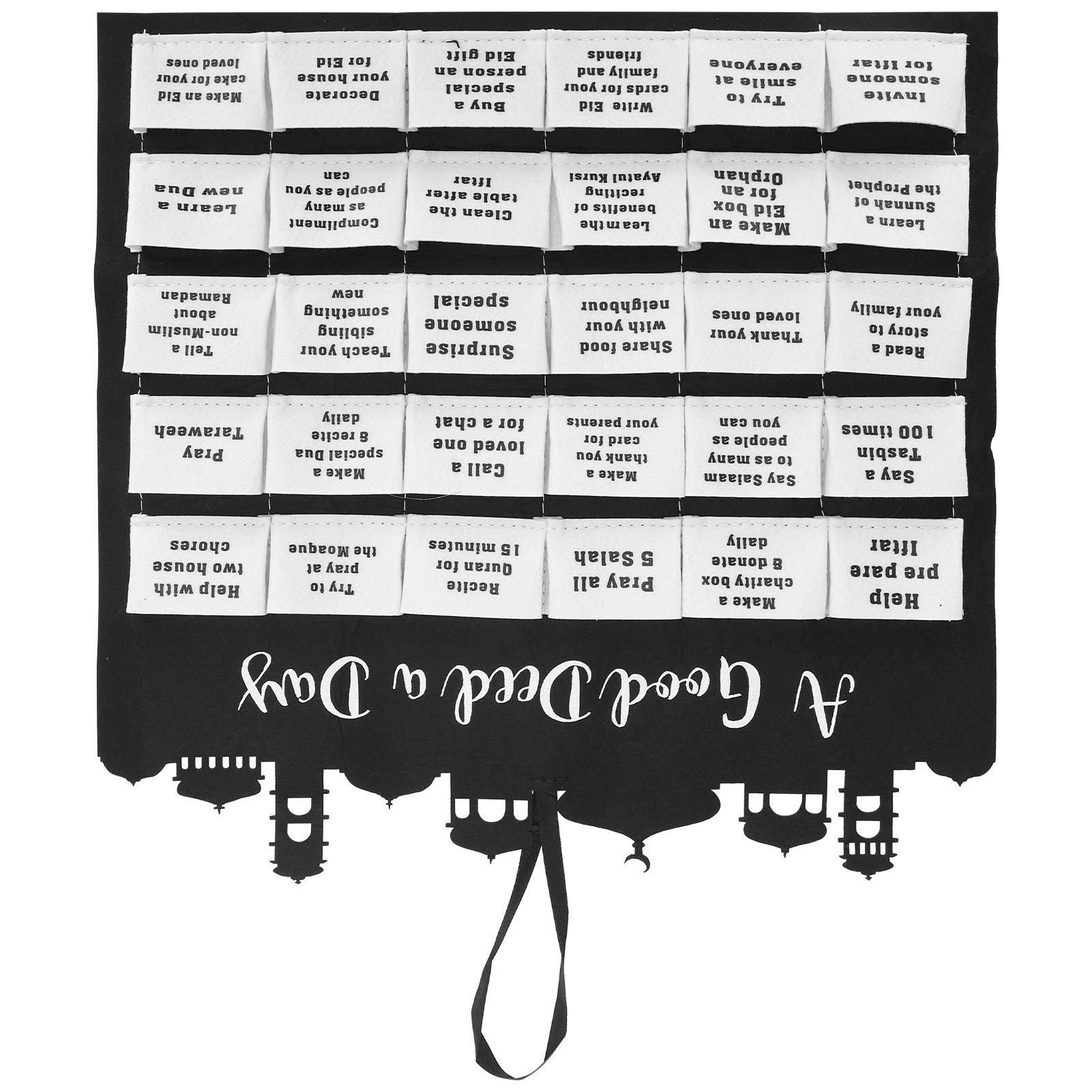 

Рамадан Календарь Нетканый Материал Обратный Отсчет Подвесной Мусульманские Украшения Материалы для Рукоделия