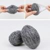 1Pc Stainless Steel Wire Balls Metal Dishwashing Clean Ball Scrubbers Kitchen Scrubbing Sponges Cleaner Tools Cleaning Supplies