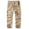 Men's multi-colored large-size long pants with multiple pockets, casual work pants