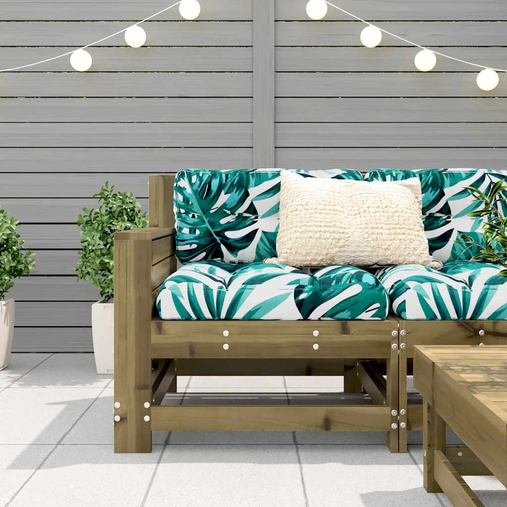 Garden Sofa with Armrests 69 X 62 X 70.5 Cm Pressure Treated Pine Wood