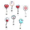 1pc Nurse Retractable Pull Badge Reel Clip Badge Holder Doctor ID Card Key Chain School Student Porta Credencial Badge Holder