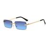 Retro sunglasses women's high-end sense small box European and American frameless personality hip-hop glasses fashion trendy sunglasses men