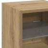 Wall Mounted TV Cabinet with RGB LED Lights Artisan Oak Finish 30 x 28.5 x 30 cm