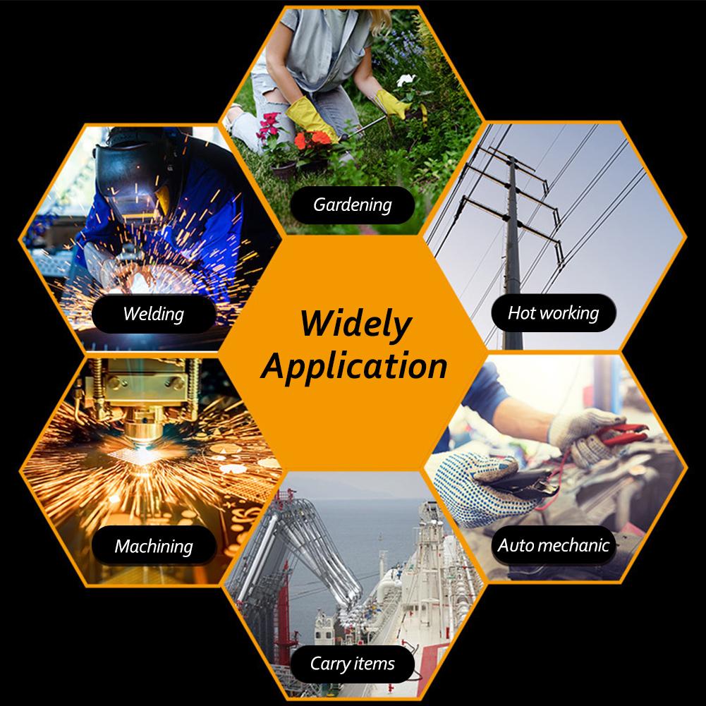 Wear-Resistant Cowhide Work Gloves Leather Workers Work Welding Safety Protection For Garden Sports Motorcycle Driver Gloves