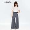 MO&Co. Women's Tailored Wide-Leg Trousers