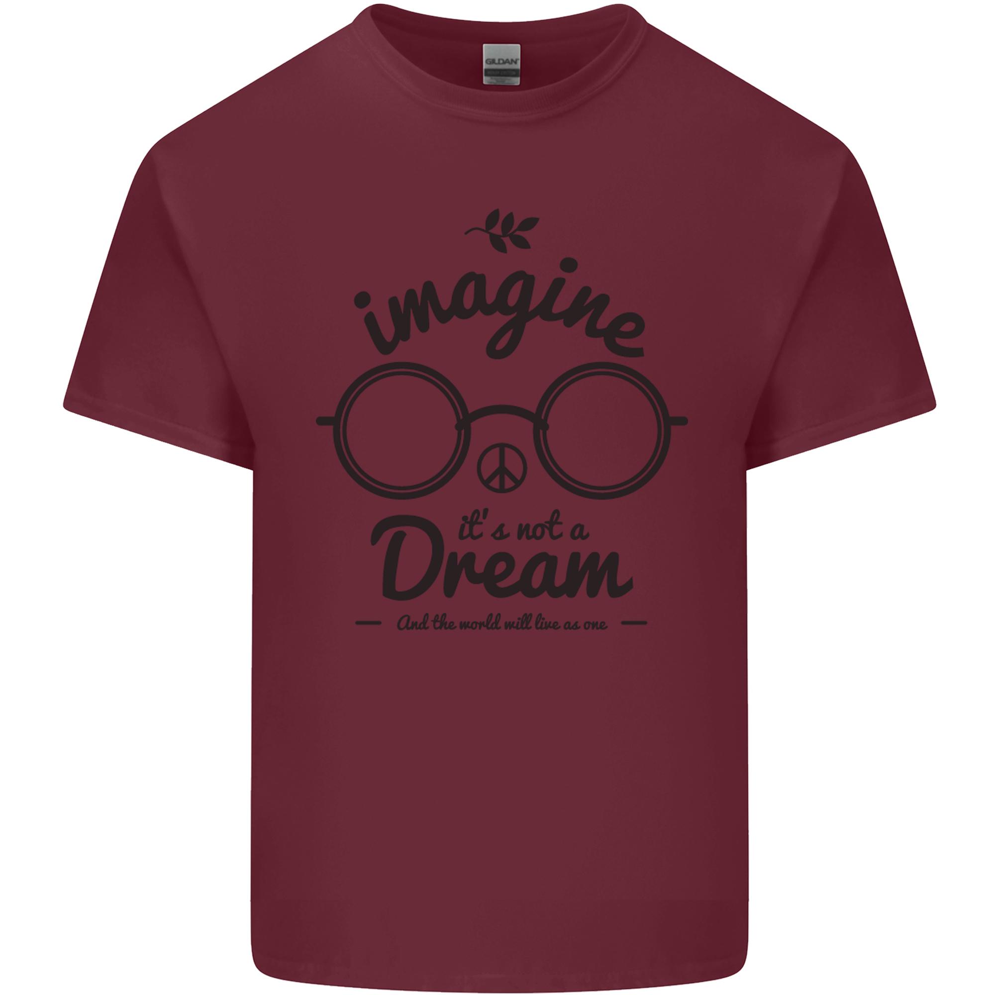 Imagine Its Not a Dream World Peace Hippy Unisexs Light Cotton TShirt S