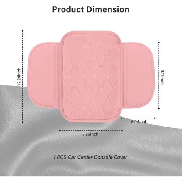 Center Console Cover with Extend Pocket, Leather Arm Rest Cover of Car Organ