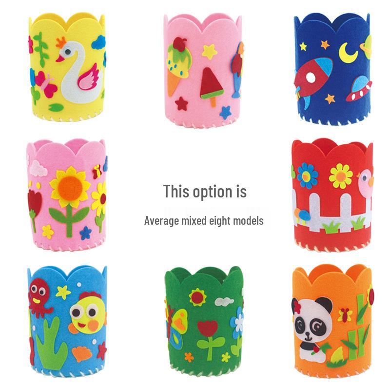 Children's DIY Hand-sewn Fabric Pen Holder Kit