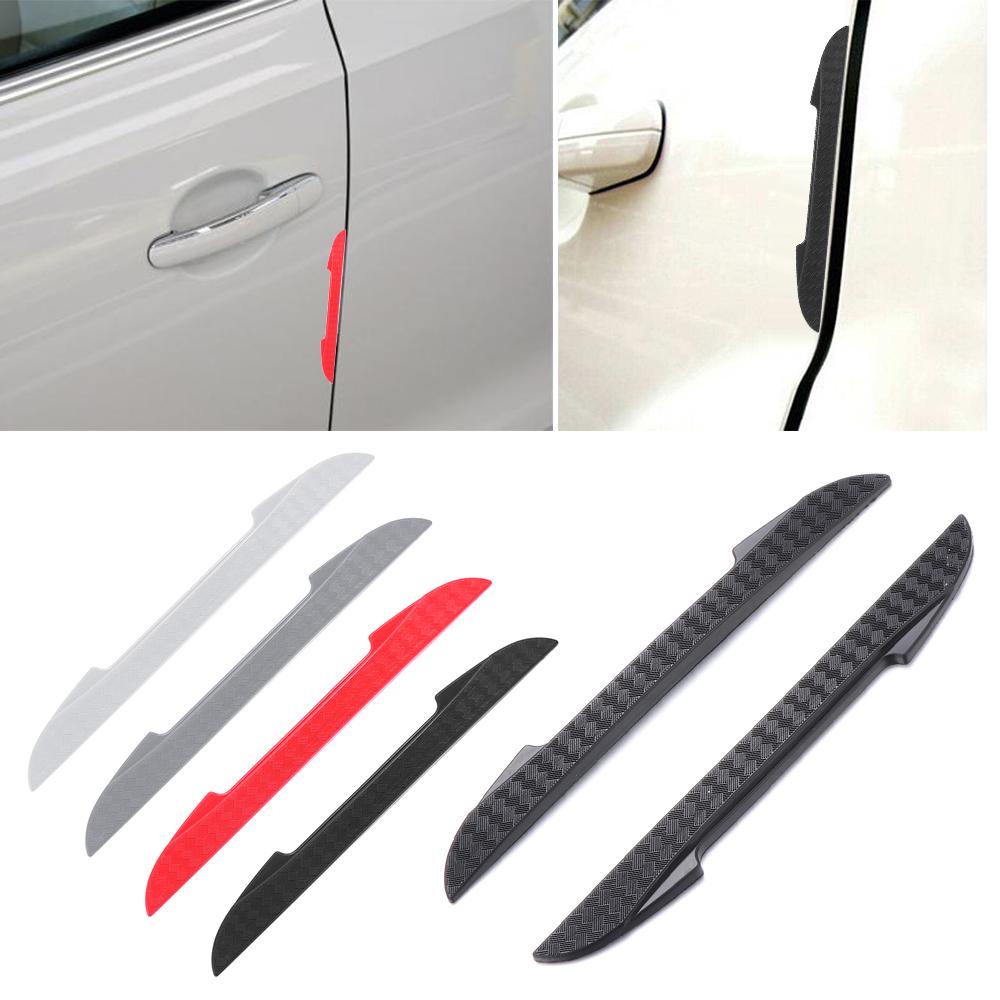 New 4PCS Protective Strip Car Side Door Edge Protector Scrape Guard Bumper Guards Handle Cover 3D Sticker Car Styling Emblem Interior Mirrors 6