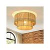 NETTLIFE Ceiling Light - Vintage Jute - Bohemian Style - Natural Jute - E27 Socket