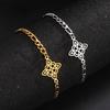 Hexe keltischer Knoten Anhänger Geometrisches Medaillon Edelstahlarmband für Damen Herren Trendige Kasten Kette Amulett Schmuck Geschenke