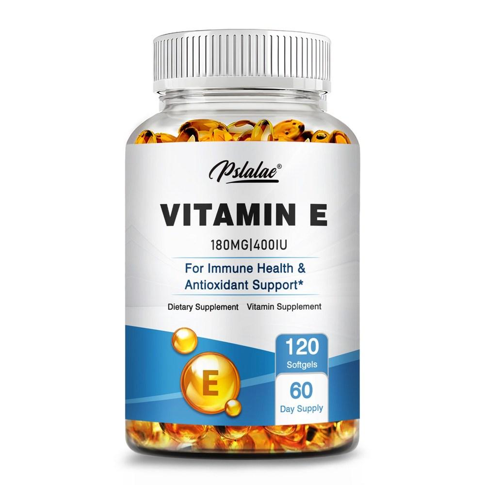 This high-quality natural Vitamin E supplement is odorless, mild, and easily absorbed, making it suitable for both men and women. 2 pcs, 60 tablets