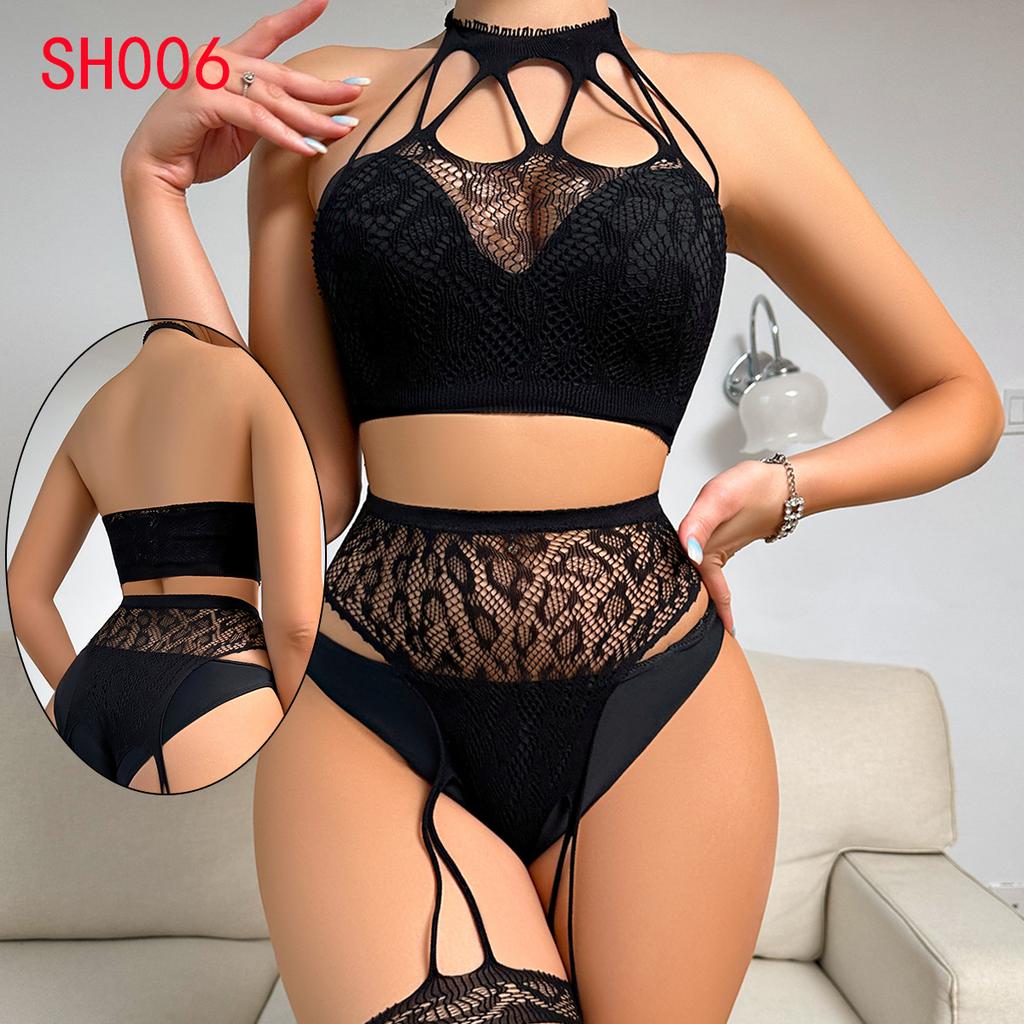 Bielizna Damska Plus Size Seksowna Koszula Nocna Pasjonujące Otwarte Pończochy Pokusa Uniform Bez Pasków Plus Size Namiętność Sh075