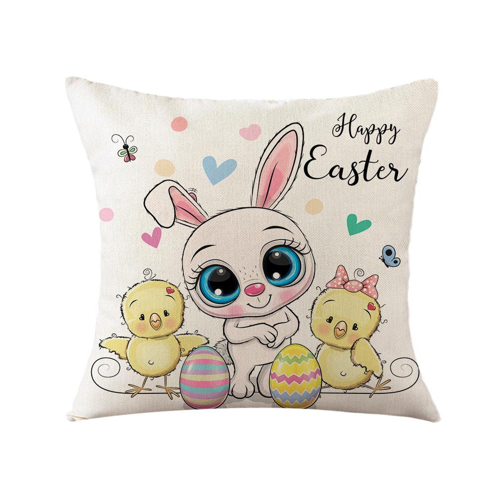Pillow Ins Cartoon Rabbit Print Pillow Case Sofa Decorative Pillow New Pillow Case