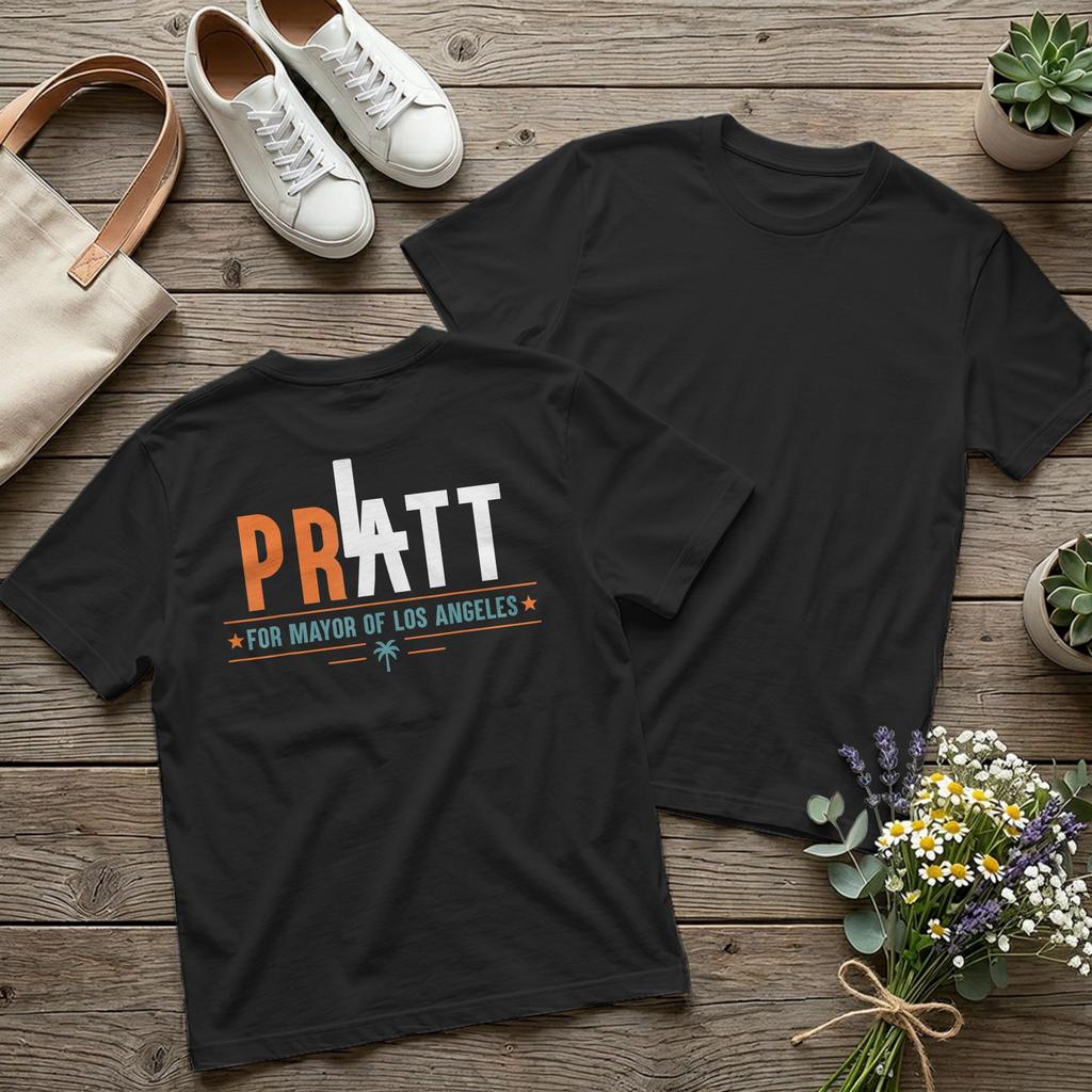 Backprint Spencer Pratt for Mayor of Los Angeles Men T Shirt Hipster Tee Shirt Crew Neck T-Shir