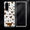 INS Heart Sticker Collage Case For Samsung Z Fold 8 Ultra 7 6 5 Luxury Plating Leather Skin Hard Phone Cover For Galaxy Z Fold8 Fold7 Fold6