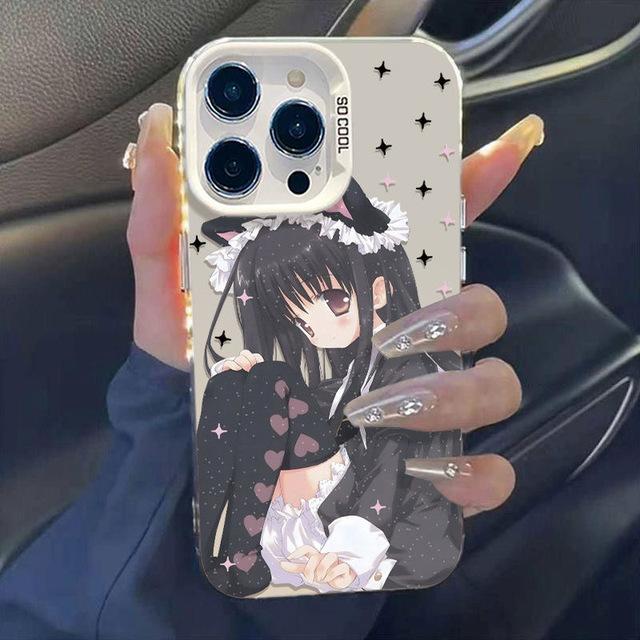 

Black Clad Pretty Girl 16E Pro Max Phone For iPhone Case Funda Bumber Cover 16 15 14 13 12 11 for iPhone 16.