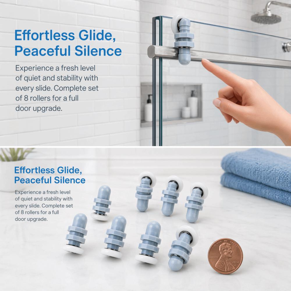 8pcs Durable Shower Door Rollers 20mm Diameter Glass Door Runners Sliding Door Wheels Bathroom Door