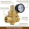 3 4” DN20 Water Pressure Regulating Valve With Gauge Meter