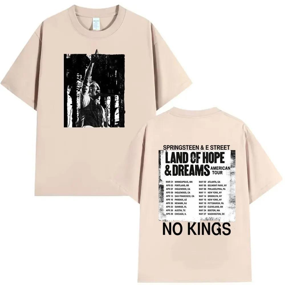 Rock Band Bruce Springsteen Land of Hope & Dreams Tour 2026 Maglietta Grafica Unisex Hip Hop Gotica a Maniche Corte Streetwear