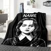 Customizable Addams Family Wednesday4 Throw Blanket – Personalized Name, All-Season Cozy Snug Blanket, Machine Washable, Personalized Blanket