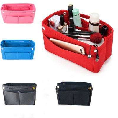 Felt Insert Organizer Bag Makeup Handbag Multi-Pocket Travel Inner Purse Portable Cosmetic Bags Storage Bags Bathroom Organizer