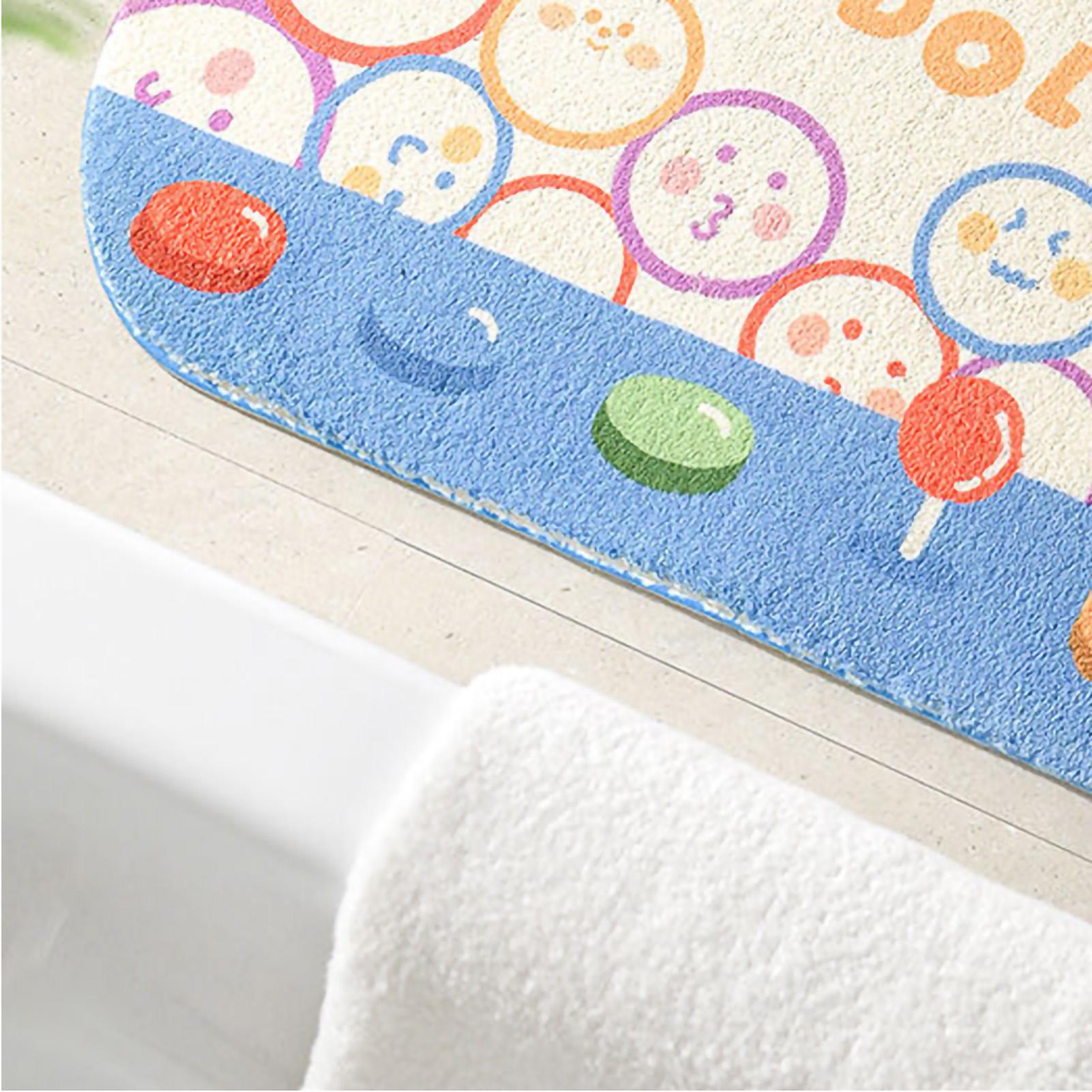 

Милый коврик для ванной комнаты Минималистичный Водопоглощающий Противоскользящий Коврик для ванной Быстросохнущий Коврик для пола для дома Хорошее настроение 40X60см 40X60cm / 15.7x23.6in