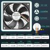 YOUNUON 5V 12V 24V Ventilator 120mm cu Rulment/Bila 120x120x25mm Ventilator Cooler DC Fără Perii pentru Carcasa PC Laptop Calculator