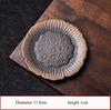 Vintage gold-plated glazed coaster Tea cup holder Thermal insulation pad tea pad Coarse pottery dish Kung Fu tea set accessories