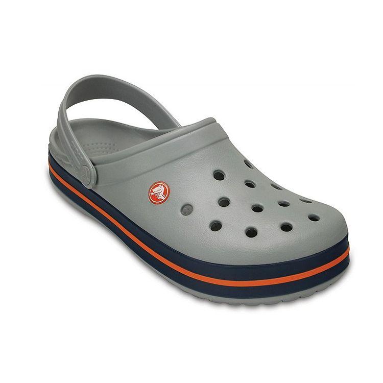 Crocs Crocband Clog Light Grey Navy Unisex Sneakers 11016-01U