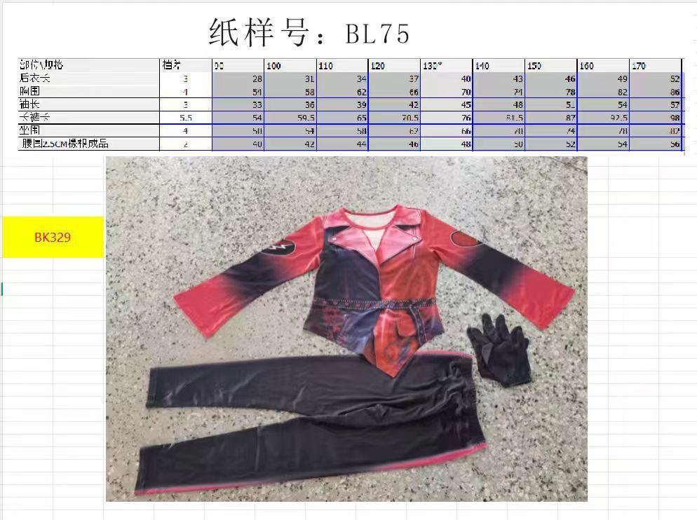 2026 New Hot Descendants Red Kids Dress Set Halloween Stage Performance Costume