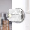 Stainless Steel Round Keyless Bathroom Door Handle With Lock And Keys Knobs Room Accessories Metal Rotation For Bedrooms Knobset