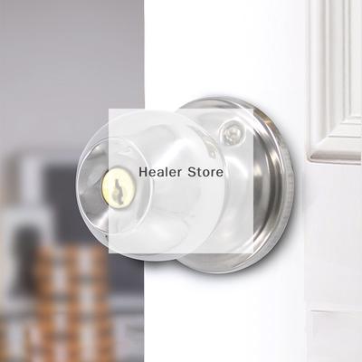 Maniglia Rotonda Senza Chiave in Acciaio Inossidabile per Porta del Bagno con Serratura e Chiavi Manopole Accessori per Stanze Rotazione Metallica per Camere da Letto Set di Manopole