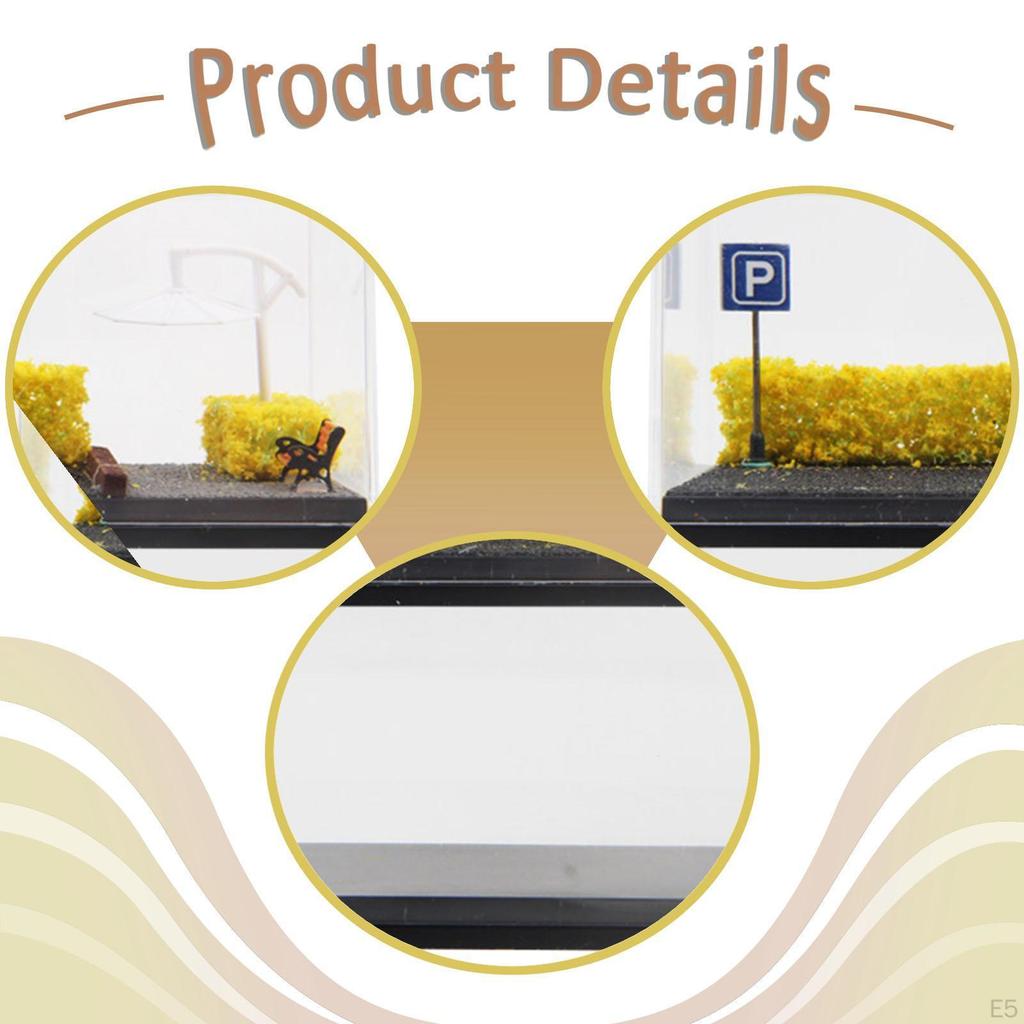 1/64 Scale Model Car Display Case, Dustproof Cover, Diorama Parking Lot Base for Vehicles,