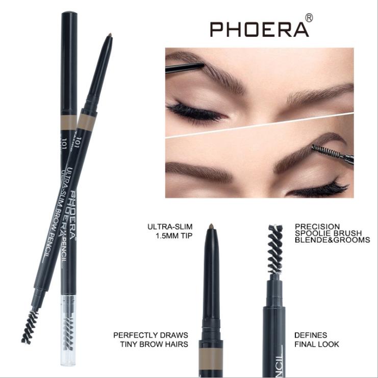 Double Ended Eyebrow Pencil Ultra Thin Lasting Waterproof Eyebrow Pen