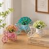 Country Tyle Mini Bicycle Ornaments Miniature Garden Artificial Flowers Ornaments  Living Room