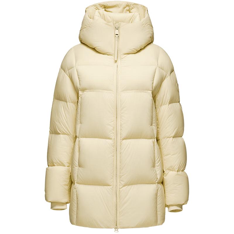 Tanboer Women's Mid-length Hooded Puff Down Jacket