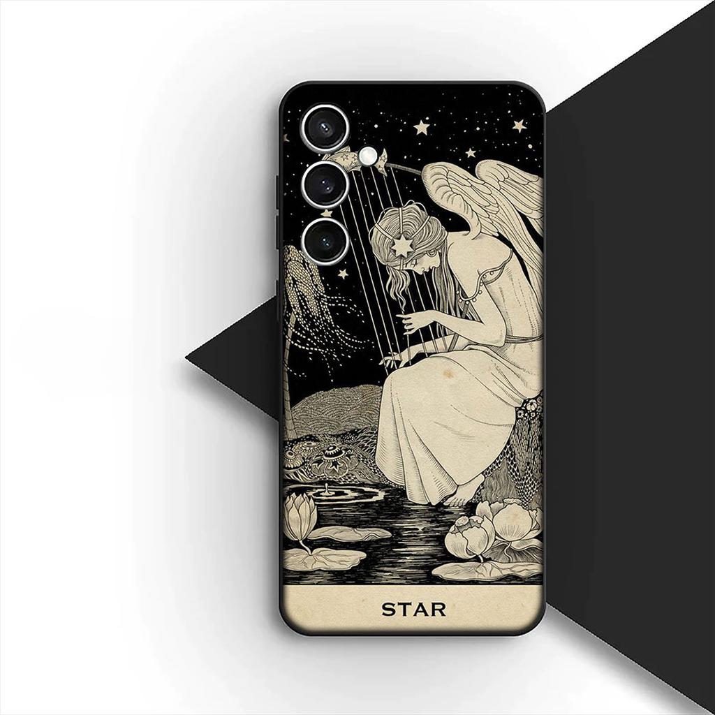 Witch Divination Tarot Moon Astronaut Space for Samsung Galaxy S25 S24 S23 FE Ultra Plus S7 Edge S25+ S24+ A56 5G + Phone Case