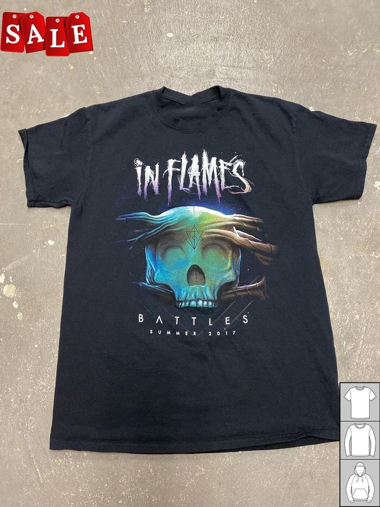 New In Flames Battles Summer Tour  Gift For Fans Men All Size Shirt  WE635 Unisex T-Shirt L