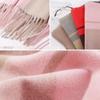 Imitation Cashmere Plaid Winter Scarf Women Winter Models All-match Thick Warmth Tassel Shawl Dual-use Scarf Soft Fabric