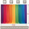 2D Plane - A single 2D plane banner with a set of brightly colored rainbow-colored curtains decorating it.