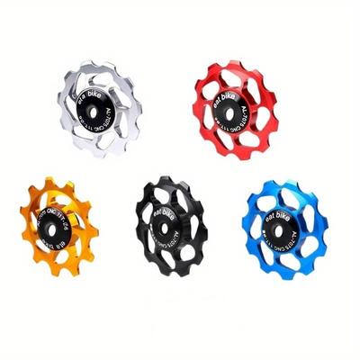 1pc  Mountain Bike Transmission Rear Shift Guide Wheel Ceramic Peilin Guide Wheel 11T Tooth Aluminum Alloy Tension Wheel