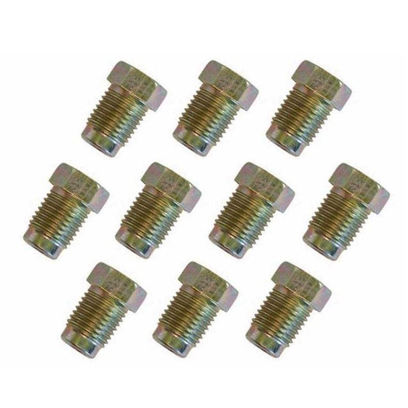 Durable 10mm X 1mm Screw Nuts for 3/16 Inch Metric Braking Tubes Metal Male Short Brake Pipe Nuts Kit Auto