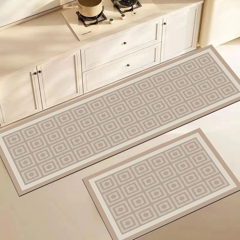 Diatom Mud Kitchen Floor Mat Dirt-resistant Anti-slip Mat Wasabi Wind Absorbing Quick-drying Foot Mat Long Two-piece Set