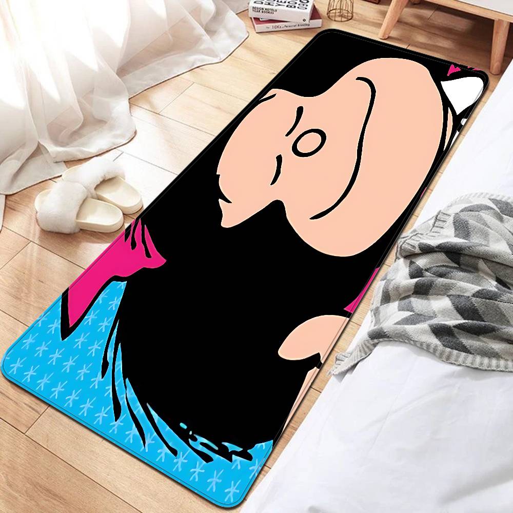 M-Mafalda Girl Floor Mat INS Style Soft Bedroom Floor House Laundry Room Mat Anti-skid Bedside Area Rugs