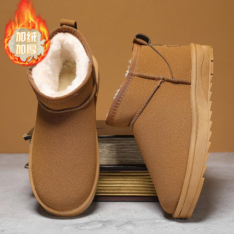 Snow boots winter velvet thickened warm bread shoes integrated fur sub-zero cotton shoes