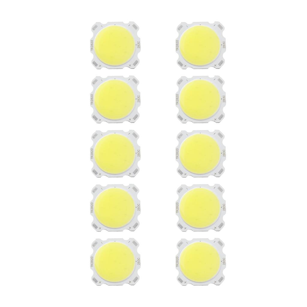 10pcs Round COB 3W High Power LED Chip Bulb Lamp Light Warm White
